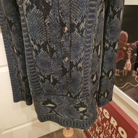 Chloé Vintage Mini Dress In Black Navy and Olive Tones. Runway Piece - Picture 6 of 10